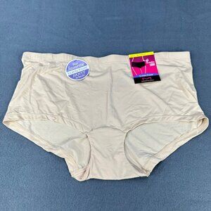 Maidenform Womens Size Medium 6 Panty Boyshort Barely There Beige New